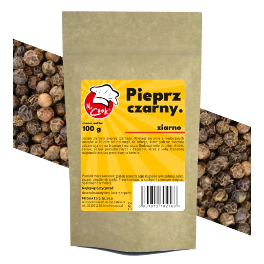Pieprz Czarny Ziarno Oczyszczony 550g/l - Premium Line