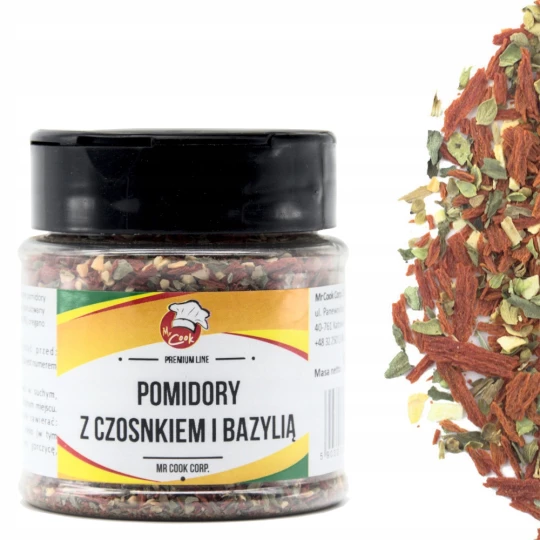 Pomidory Suszone z Czosnkiem i Bazylią - Premium Line