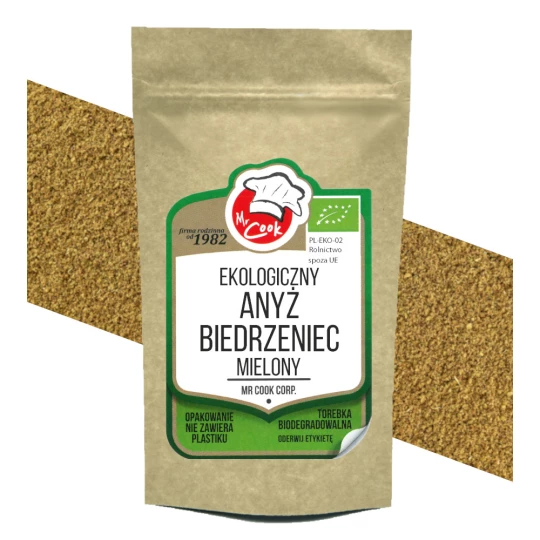 Ekologiczny Anyż Biedrzeniec Mielony 25 kg