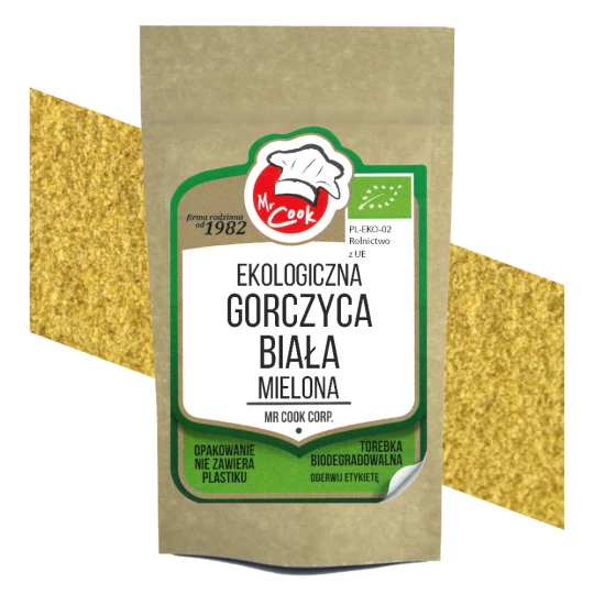 Ekologiczna Gorczyca Żółta Mielona 25 kg