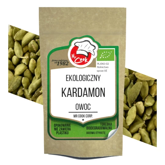 Ekologiczny Kardamon Zielony Cały 800 g