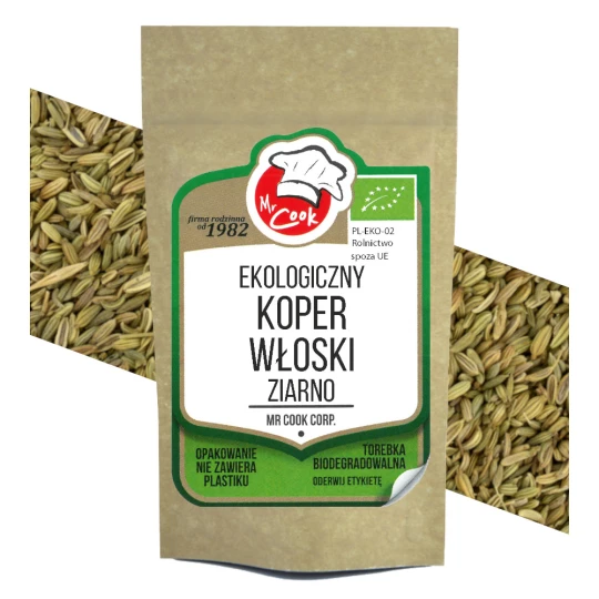 Ekologiczny Koper Włoski (Fenkuł) Ziarno 100 g