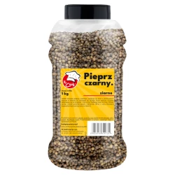 Pieprz Czarny Ziarno Oczyszczony 550g/l - Premium Line 1kg Słoik PET