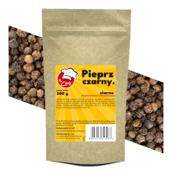 Pieprz Czarny Ziarno Oczyszczony 550g/l - Premium Line 200g Doypack