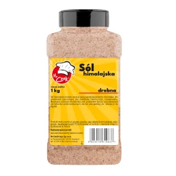 Sól Himalajska Drobna - Premium Line 1kg Słoik PET