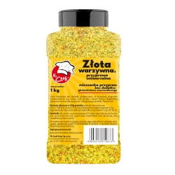 Złota Warzywna Przyprawa Uniwersalna Bez Dodatku Glutaminianu Sodu - Premium Line 1kg Słoik PET