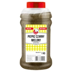 Pieprz Czarny Mielony - HoReCa Niska Cena 1kg Słoik PET