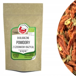 Ekologiczne Pomidory Suszone z Czosnkiem i Bazylią