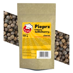 Pieprz Czarny Tellicherry Ziarno - Premium Line 100g Doypack