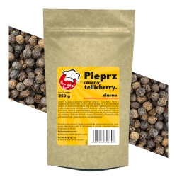 Pieprz Czarny Tellicherry Ziarno - Premium Line 250g Doypack