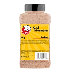 Sól Himalajska Drobna - Premium Line 1kg Słoik PET