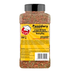 Pomidory Suszone z Czosnkiem Niedźwiedzim i Bazylią - Premium Line 350g Słoik PET