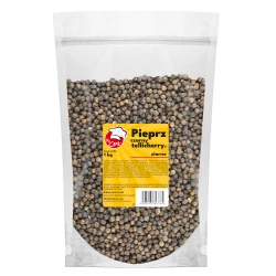 Pieprz Czarny Tellicherry Ziarno - Premium Line 1kg Doypack