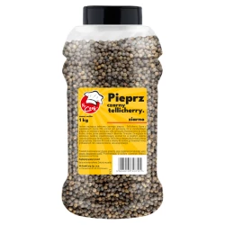 Pieprz Czarny Tellicherry Ziarno - Premium Line 1kg Słoik PET