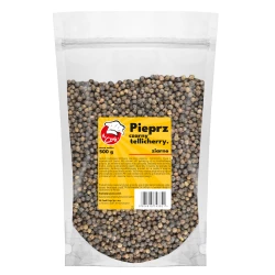 Pieprz Czarny Tellicherry Ziarno - Premium Line 500g Doypack