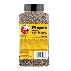 Pieprz Czarny Tellicherry Ziarno - Premium Line 550g Słoik PET