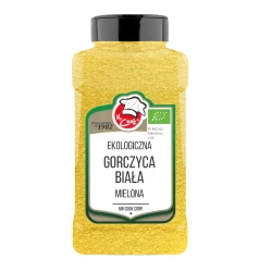 Ekologiczna Gorczyca Żółta Mielona 450g Słoik PET