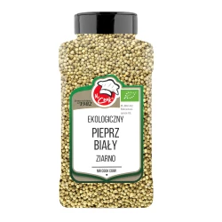 Ekologiczny Pieprz Biały Całe Ziarna 700g Słoik PET