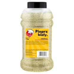 Pieprz Biały Mielony - Premium Line 1kg Słoik PET